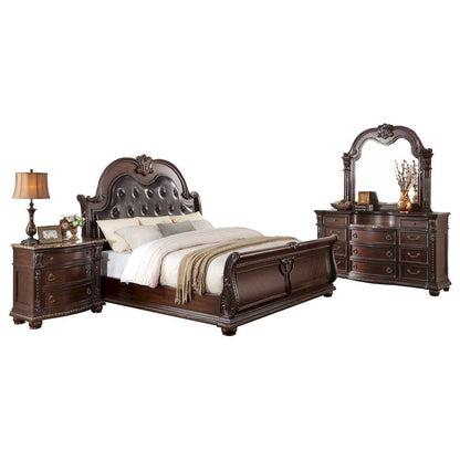 Homelegance  - Cavalier California King Sleigh Bed in Brown - 1757K-1CKx  view 4