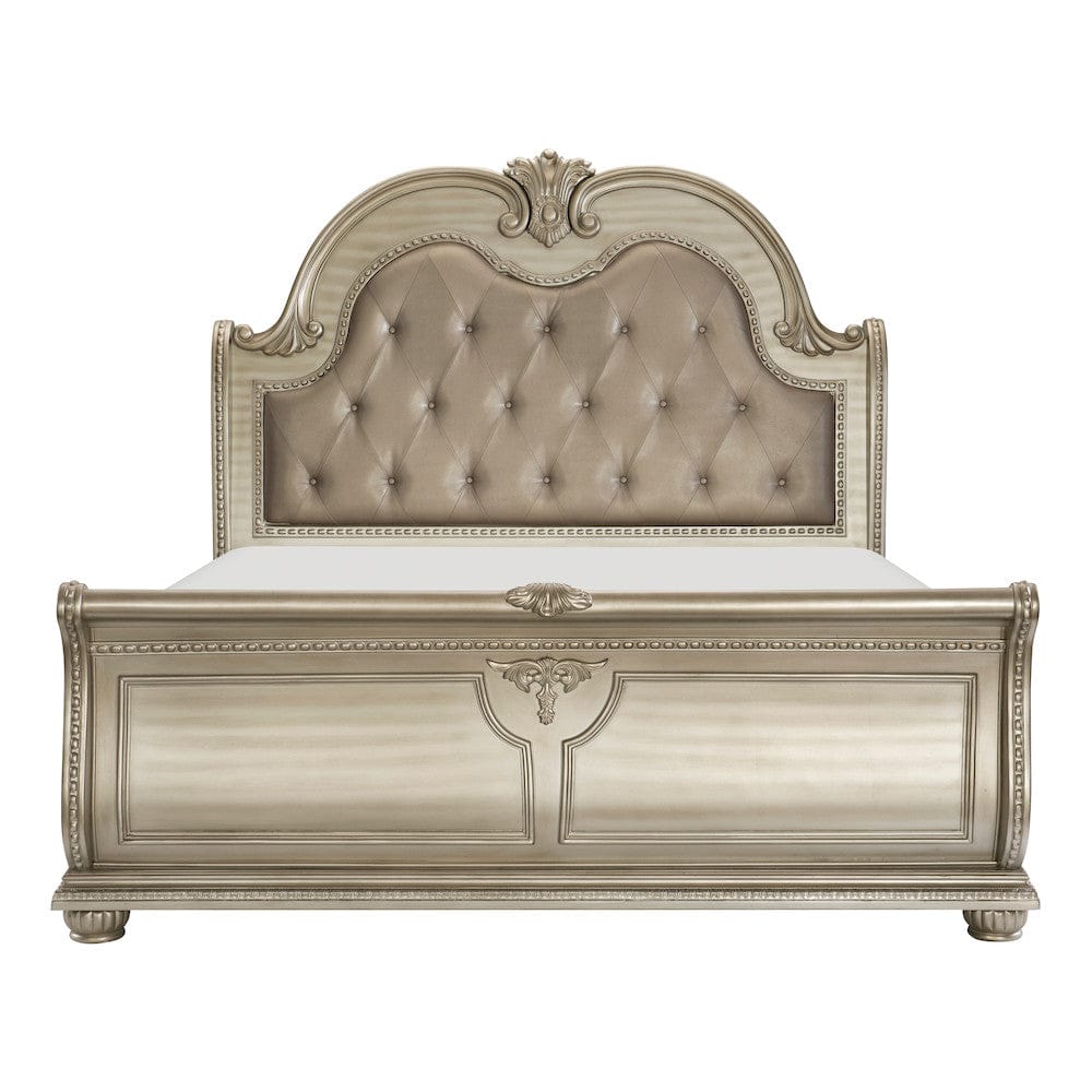 Homelegance  - Cavalier Eastern King Bed in Silver - 1757SVK-1EKx  view 1