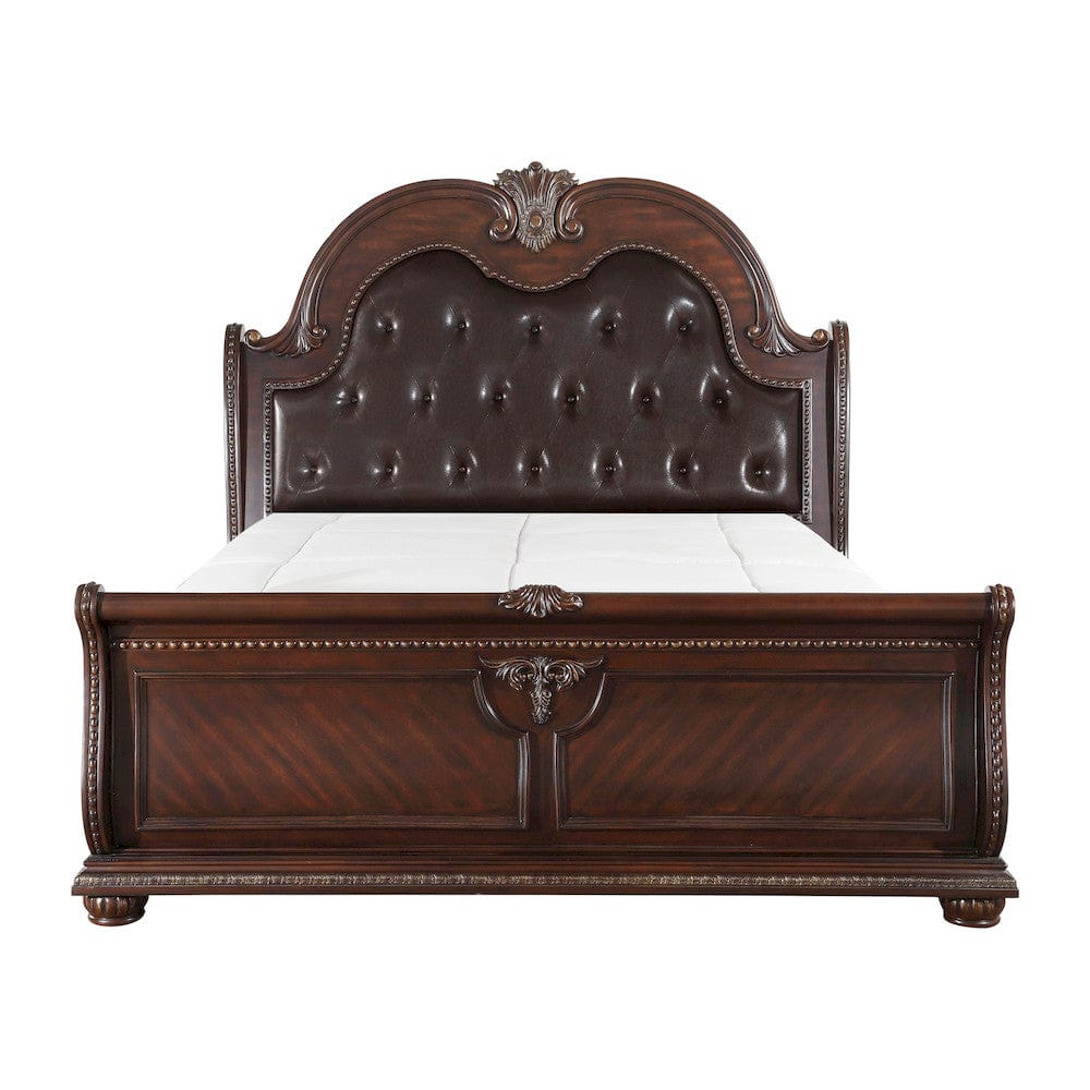 Homelegance  - Cavalier Eastern King Sleigh Bed in Brown - 1757K-1EKx  view 3