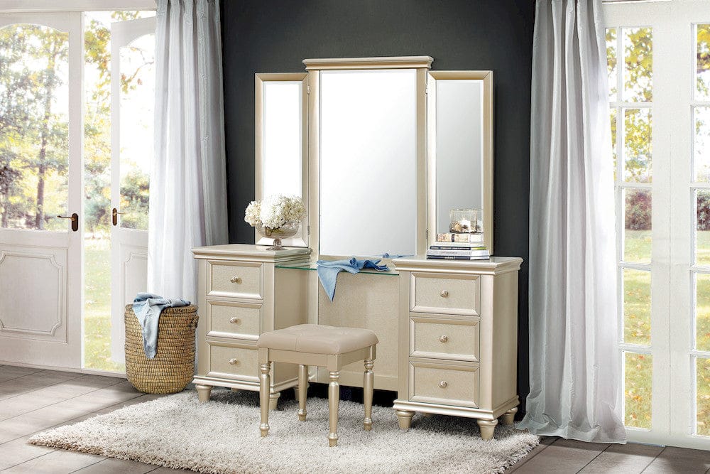 Homelegance  - Celandine Vanity Dresser W/ Mirror - 1928-15x  view 3