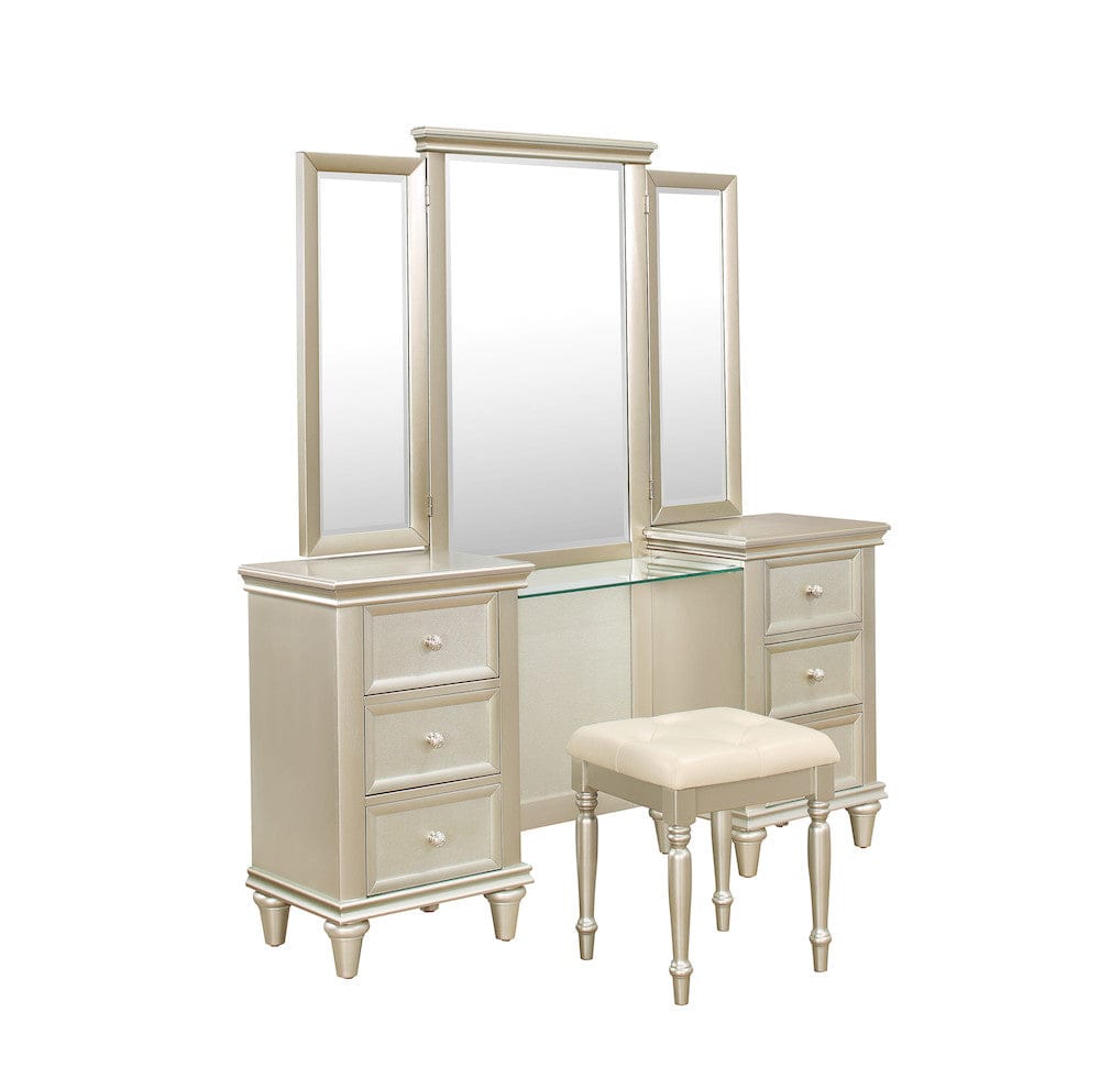 Homelegance  - Celandine Vanity Dresser W/ Mirror - 1928-15x  view 4