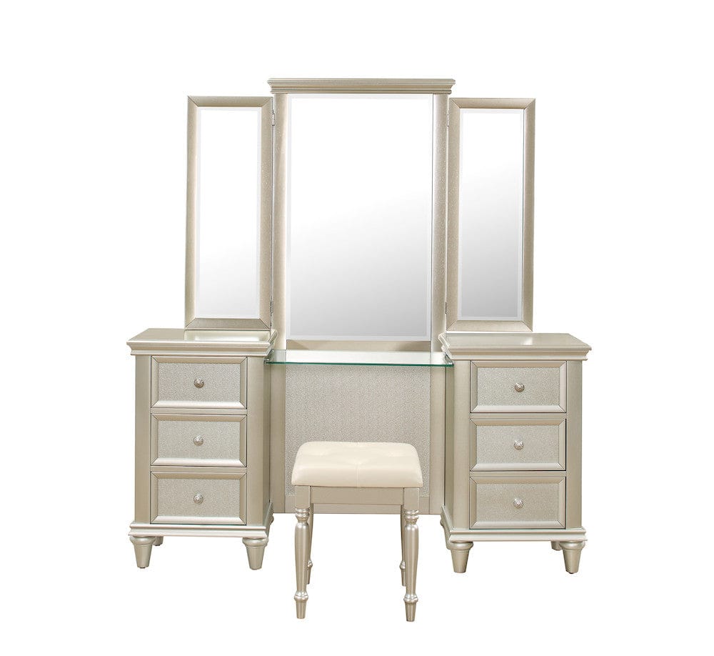 Homelegance  - Celandine Vanity Stool in Off-White - 1928-14  view 2