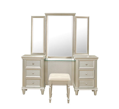 Homelegance  - Celandine Vanity Stool in Off-White - 1928-14  view 2