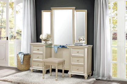 Homelegance  - Celandine Vanity Stool in Off-White - 1928-14  view 3
