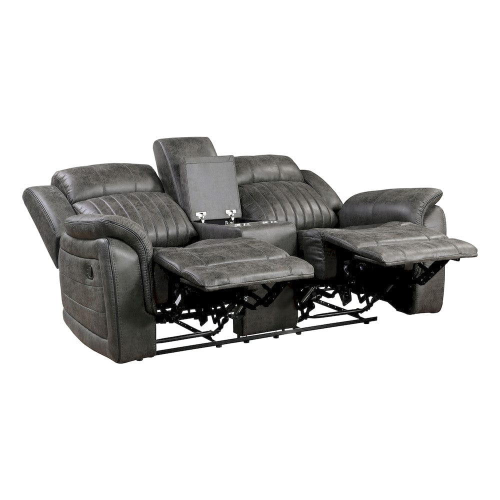 Homelegance  - Centeroak Double Reclining Love Seat W/ Center Console in Brownish gray - 9479BRG-2  view 4