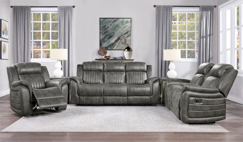 Homelegance  - Centeroak Double Reclining Love Seat W/ Center Console in Brownish gray - 9479BRG-2  view 6