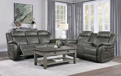 Homelegance  - Centeroak Double Reclining Love Seat W/ Center Console in Brownish gray - 9479BRG-2  view 8