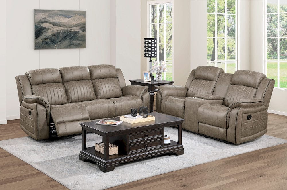 Homelegance  - Centeroak Double Reclining Love Seat W/ Center Console in Sandy Brown - 9479SDB-2  view 7