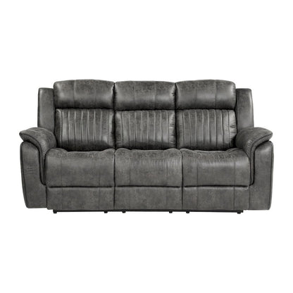 Homelegance  - Centeroak Double Reclining Sofa in Brownish gray - 9479BRG-3  view 1