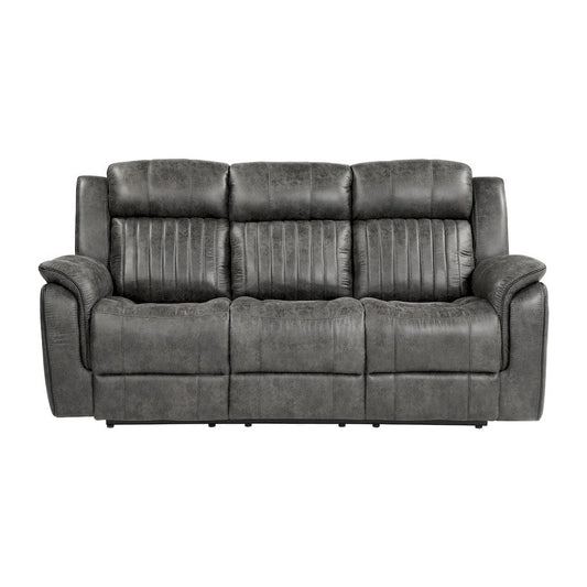 Homelegance  - Centeroak Double Reclining Sofa in Brownish gray - 9479BRG-3  view 1