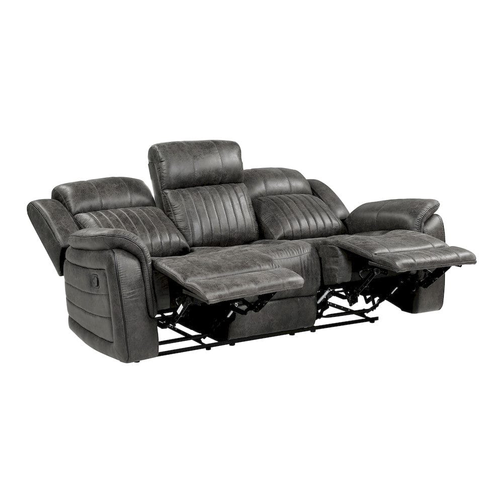 Homelegance  - Centeroak Double Reclining Sofa in Brownish gray - 9479BRG-3  view 4