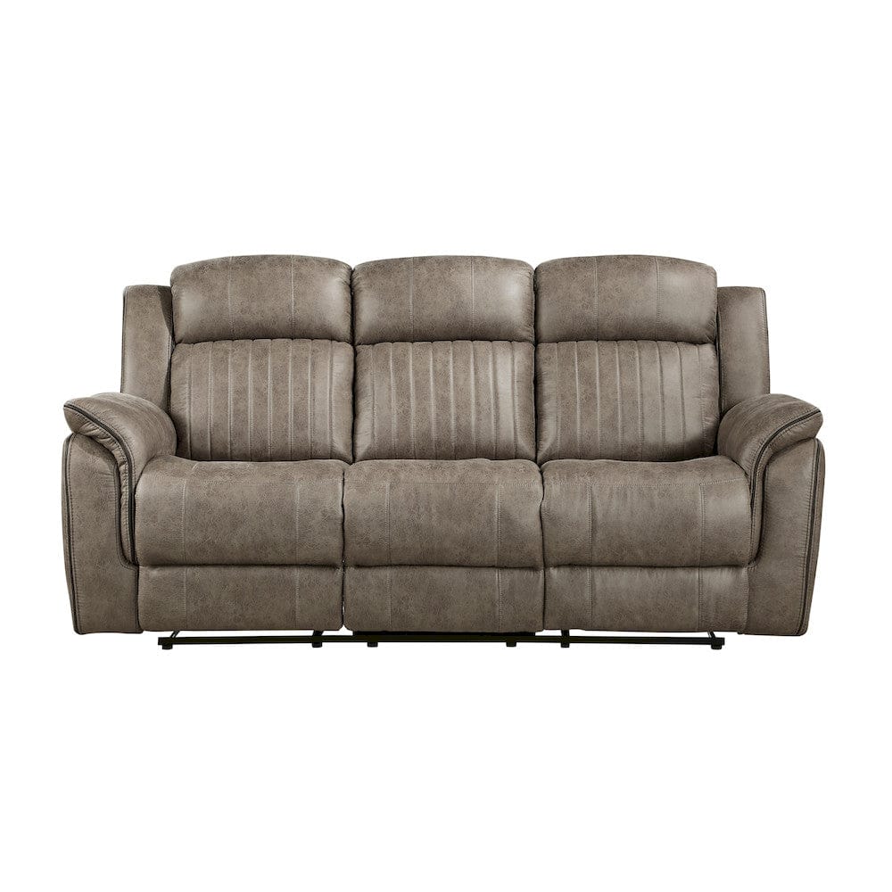 Homelegance  - Centeroak Double Reclining Sofa in Sandy Brown - 9479SDB-3  view 1