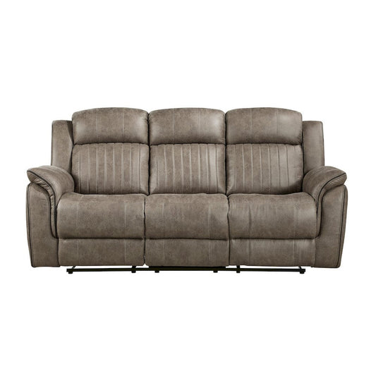 Homelegance  - Centeroak Double Reclining Sofa in Sandy Brown - 9479SDB-3  view 1