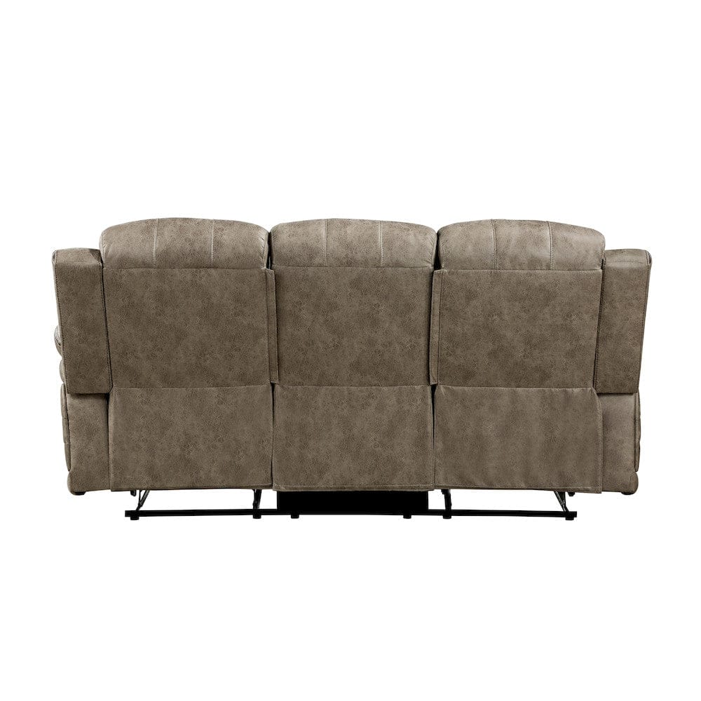 Homelegance  - Centeroak Double Reclining Sofa in Sandy Brown - 9479SDB-3  view 4
