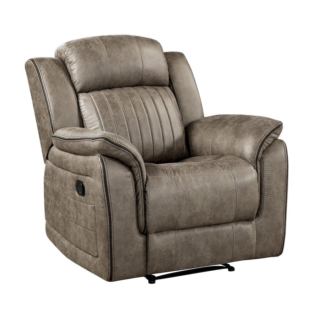 Homelegance  - Centeroak Reclining Chair in Sandy Brown - 9479SDB-1  view 4