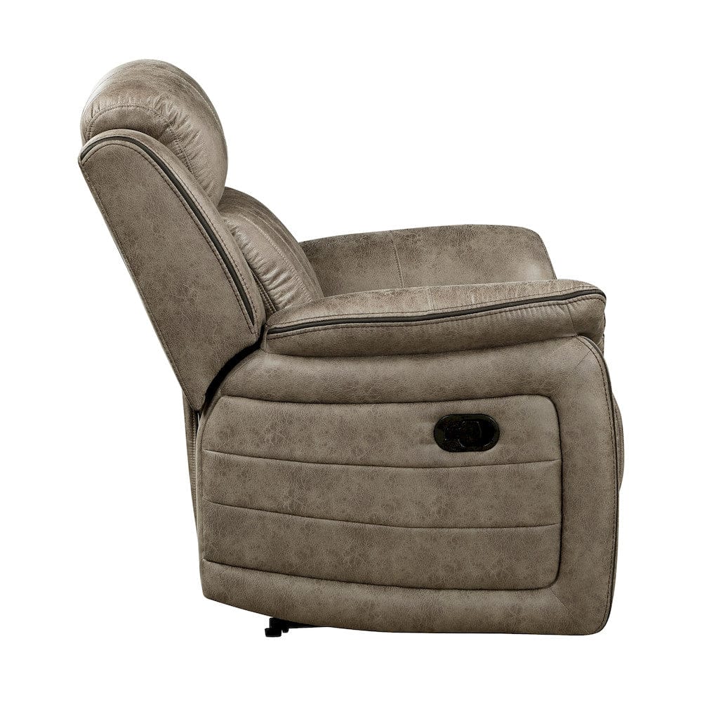 Homelegance  - Centeroak Reclining Chair in Sandy Brown - 9479SDB-1  view 5