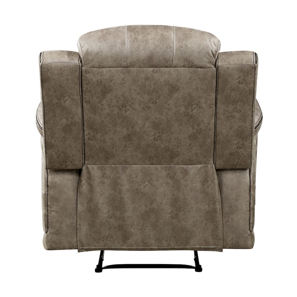Homelegance  - Centeroak Reclining Chair in Sandy Brown - 9479SDB-1  view 6