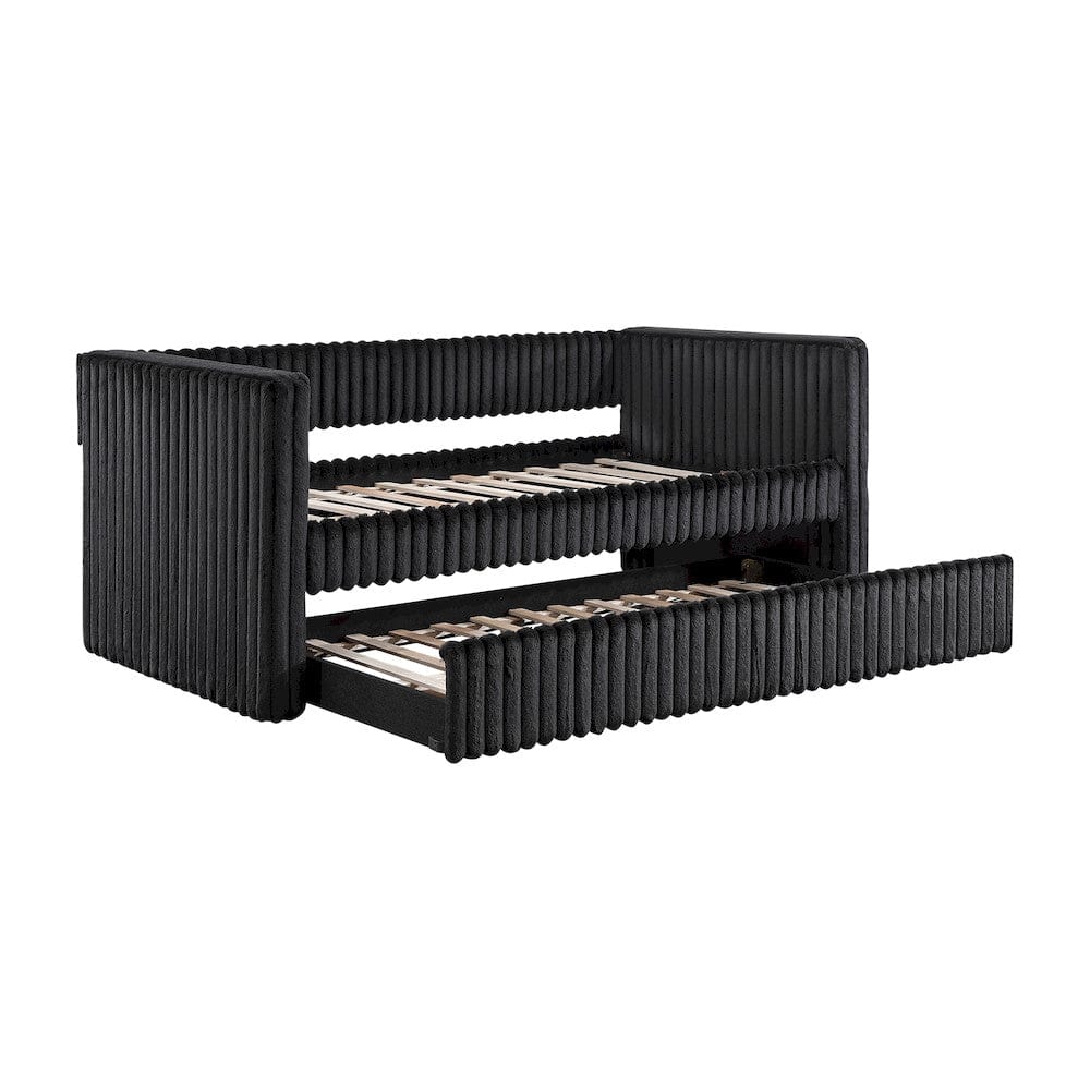 Homelegance  - Chapman Daybed W/ Trundle in Black - 4655BLKx  view 4