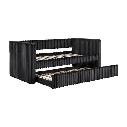 Homelegance  - Chapman Daybed W/ Trundle in Black - 4655BLKx  view 4
