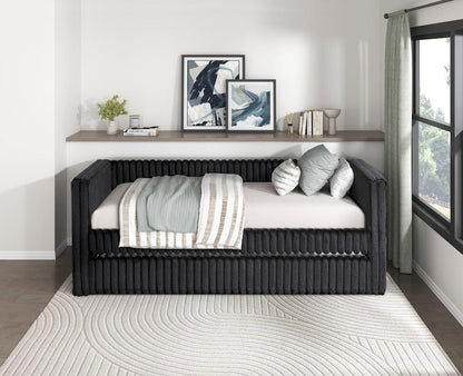 Homelegance  - Chapman Daybed W/ Trundle in Black - 4655BLKx  view 6