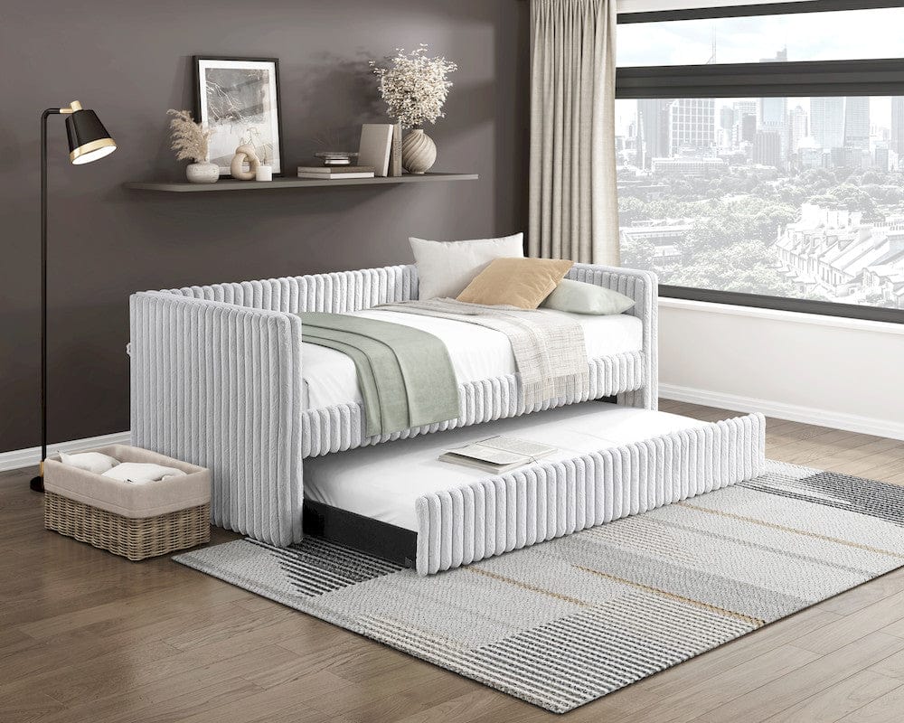 Homelegance  - Chapman Daybed W/ Trundle in Gray - 4655LGYx  view 2