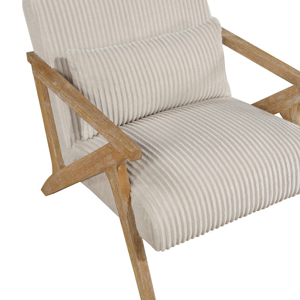 Homelegance  - Chevron Accent Chair in Beige - 1172BE-1  view 2