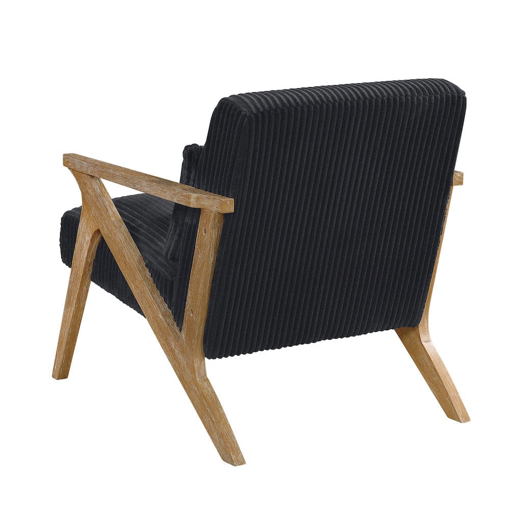 Homelegance  - Chevron Accent Chair in Black - 1172BK-1  view 2