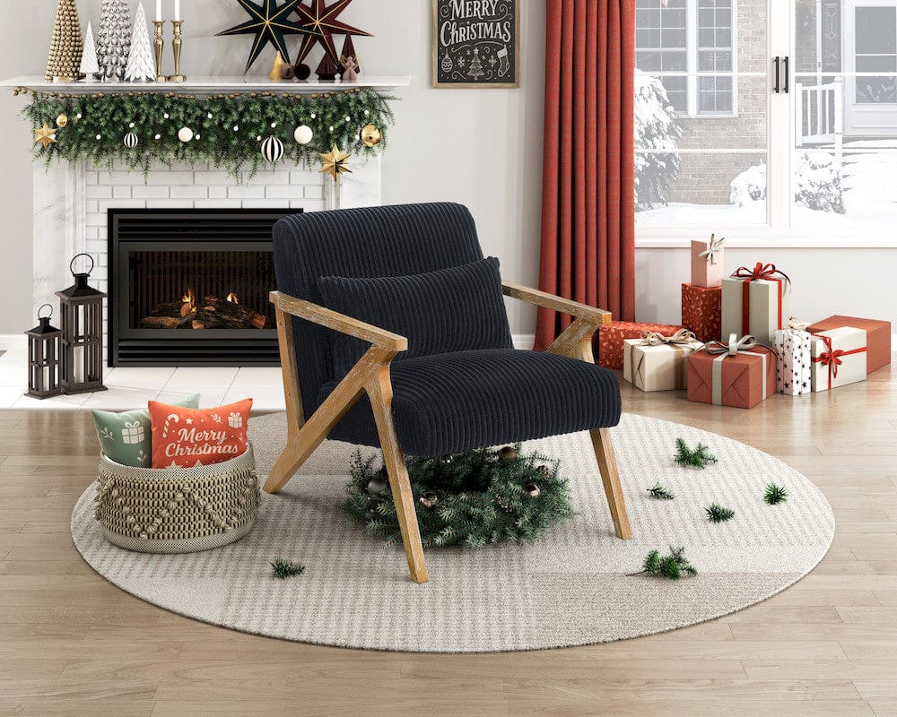 Homelegance  - Chevron Accent Chair in Black - 1172BK-1  view 9
