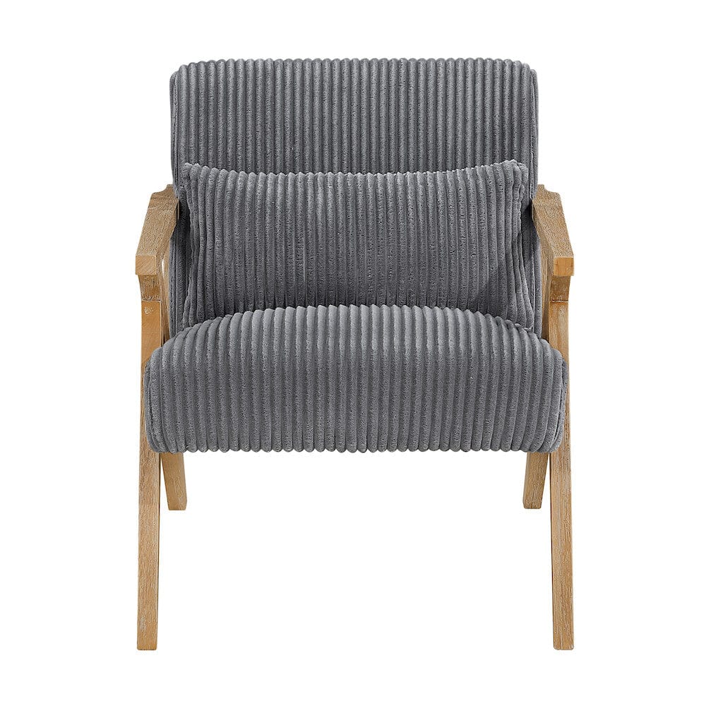 Homelegance  - Chevron Accent Chair in Gray - 1172GY-1  view 1