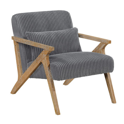 Homelegance  - Chevron Accent Chair in Gray - 1172GY-1  view 2