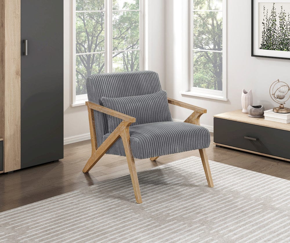 Homelegance  - Chevron Accent Chair in Gray - 1172GY-1  view 9