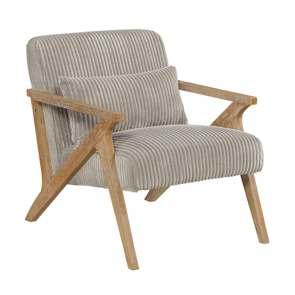 Homelegance  - Chevron Accent Chair in Taupe - 1172GB-1  view 1