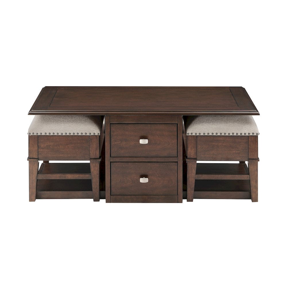 Homelegance  - Claremore Cocktail Table W/ Two Ottomans in Beige - 3500-30  view 3