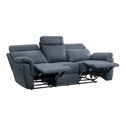 Homelegance  - Clifton Double Reclining Sofa W/ Center Drop-Down Cup Holders in Blue - 9301BUE-3  view 4