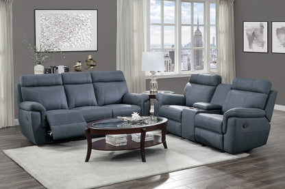 Homelegance  - Clifton Double Reclining Sofa W/ Center Drop-Down Cup Holders in Blue - 9301BUE-3  view 8