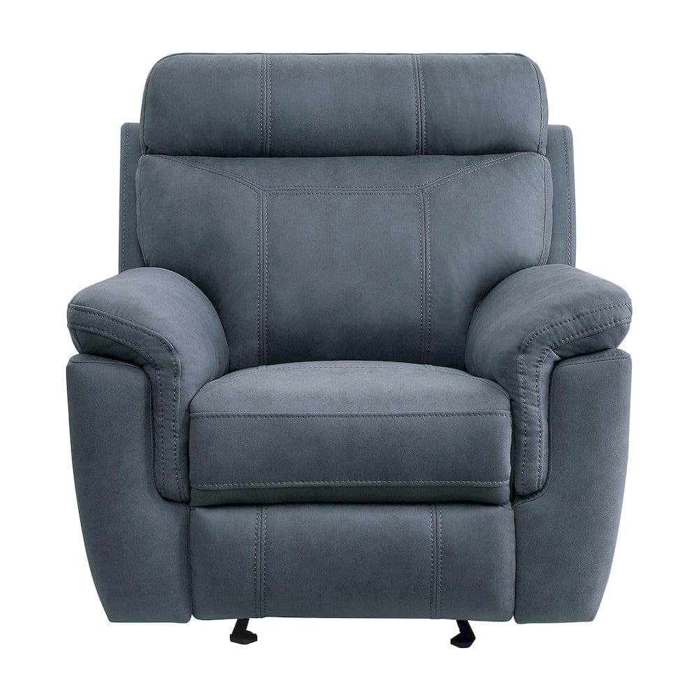 Homelegance  - Clifton Glider Reclining Chair in Blue - 9301BUE-1  view 1
