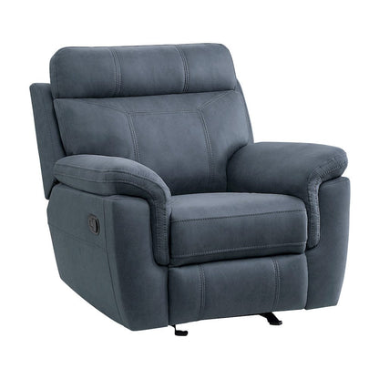 Homelegance  - Clifton Glider Reclining Chair in Blue - 9301BUE-1  view 2