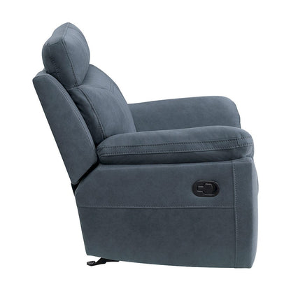 Homelegance  - Clifton Glider Reclining Chair in Blue - 9301BUE-1  view 3