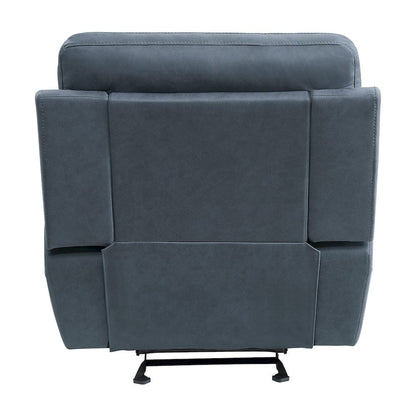 Homelegance  - Clifton Glider Reclining Chair in Blue - 9301BUE-1  view 4
