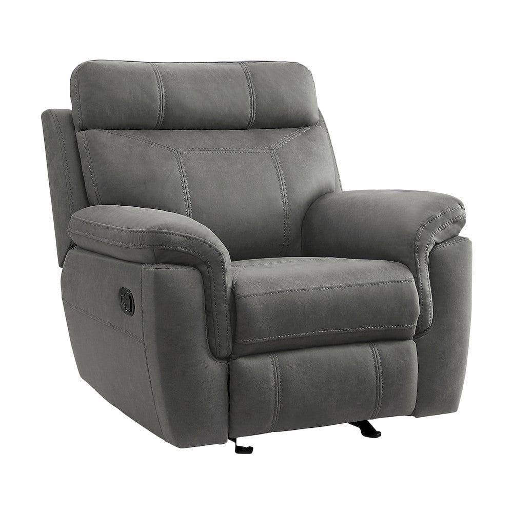 Homelegance  - Clifton Glider Reclining Chair in Pewter - 9301GRY-1  view 2