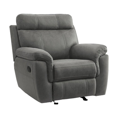 Homelegance  - Clifton Glider Reclining Chair in Pewter - 9301GRY-1  view 2