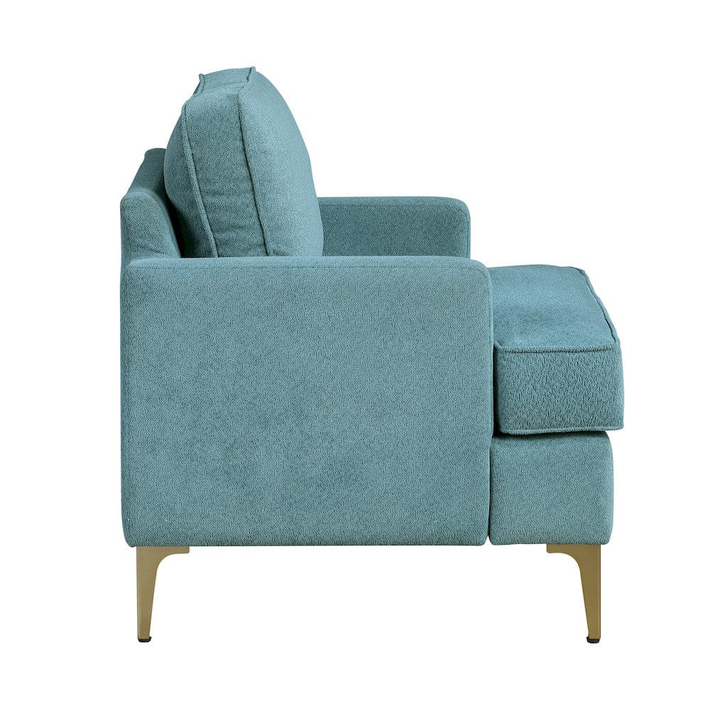 Homelegance  - Colette Accent Chair in Peacock - 1051BU-1  view 4