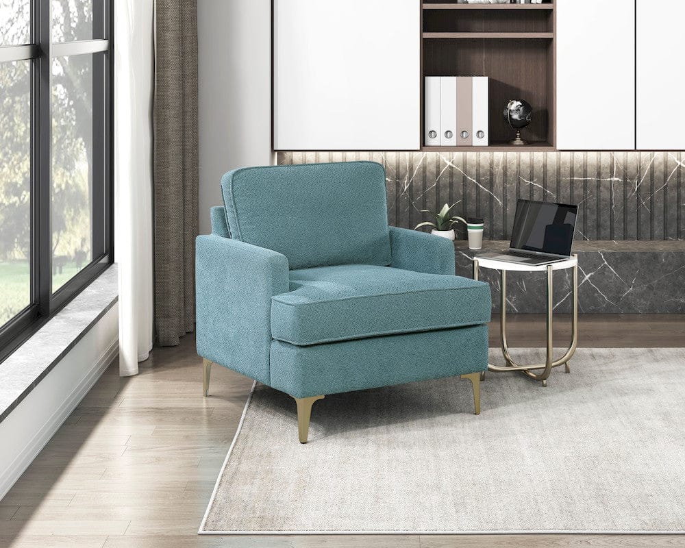 Homelegance  - Colette Accent Chair in Peacock - 1051BU-1  view 8