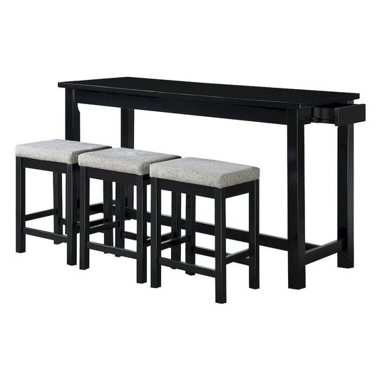 Homelegance  - Connected 4-Piece Pack Counter Height Set in Black - 5713BK  view 1