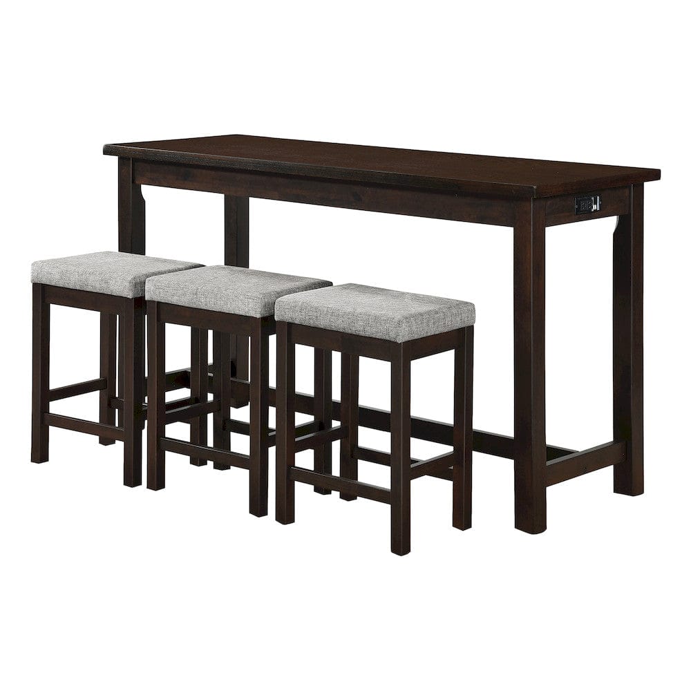 Homelegance  - Connected 4-Piece Pack Counter Height Set in Espresso - 5713ES  view 1