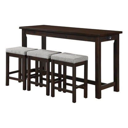 Homelegance  - Connected 4-Piece Pack Counter Height Set in Espresso - 5713ES  view 1