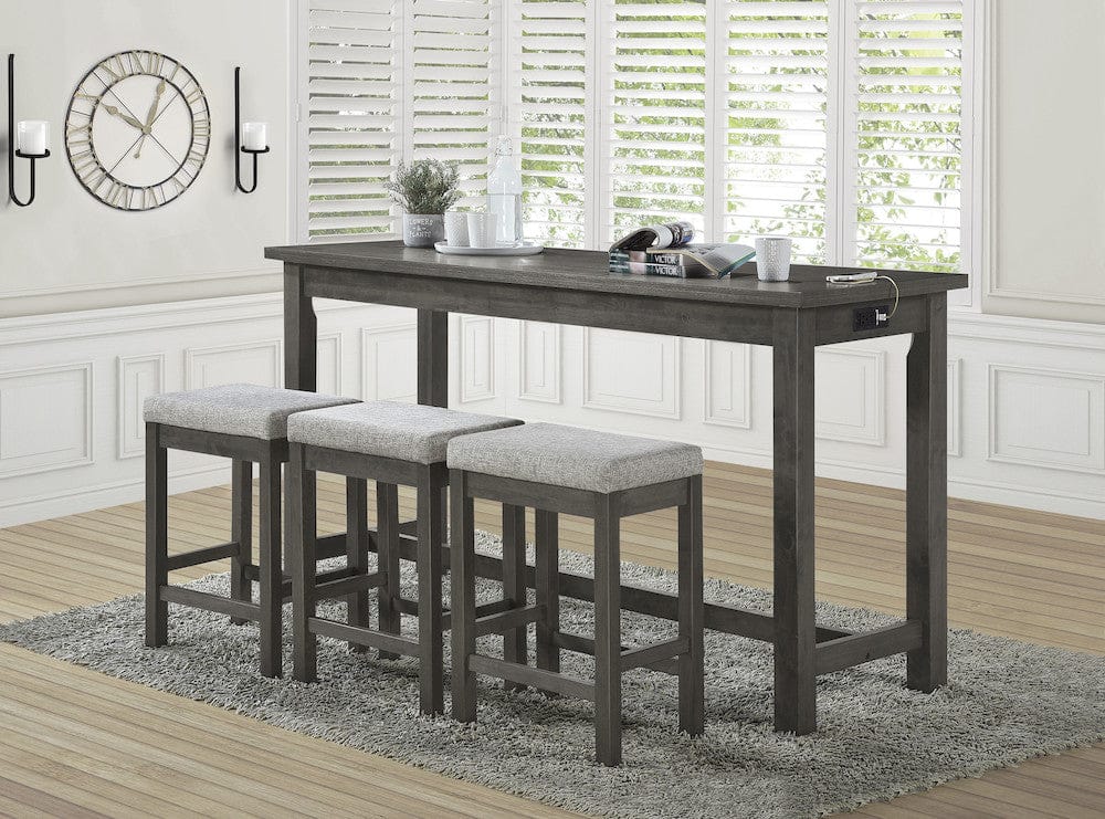 Homelegance  - Connected 4-Piece Pack Counter Height Set in Gray - 5713GY  view 8