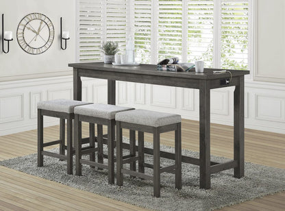 Homelegance  - Connected 4-Piece Pack Counter Height Set in Gray - 5713GY  view 8