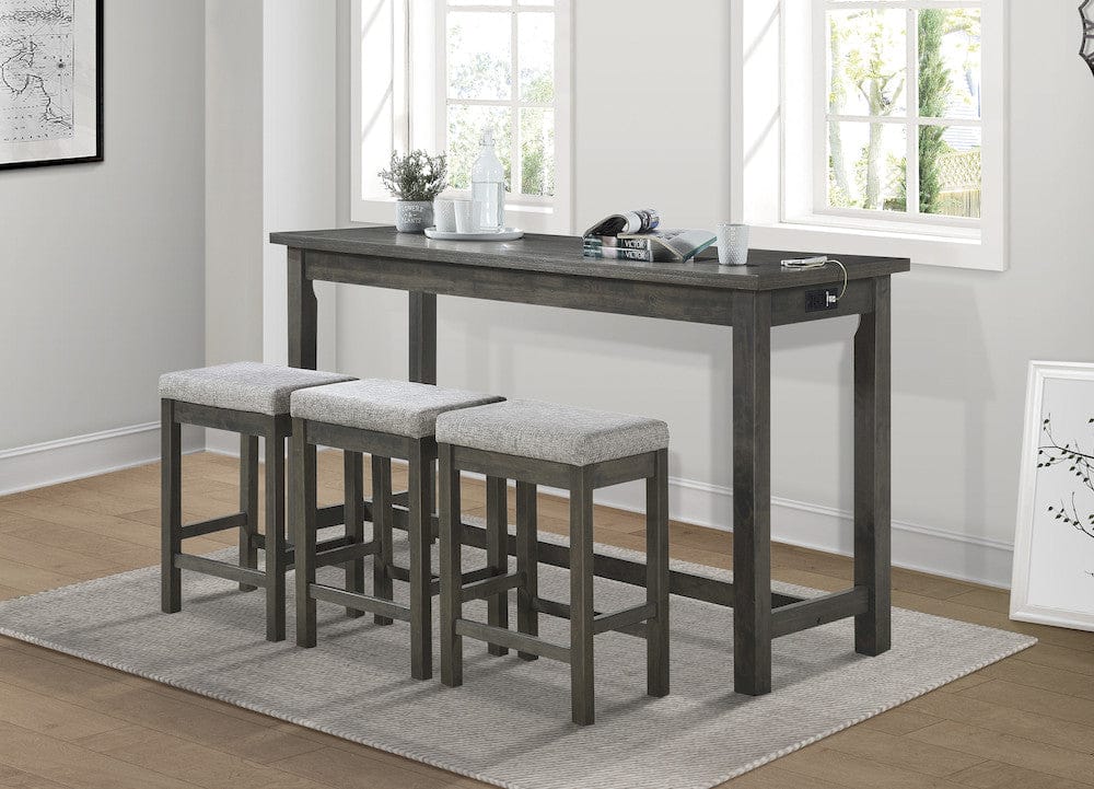 Homelegance  - Connected 4-Piece Pack Counter Height Set in Gray - 5713GY  view 9