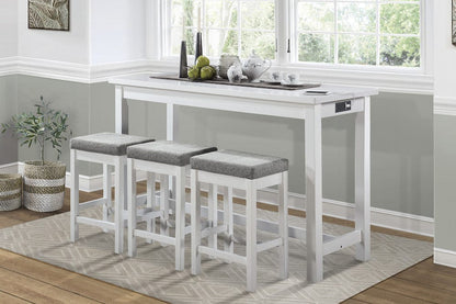 Homelegance  - Connected 4-Piece Pack Counter Height Set in White - 5713WT  view 7